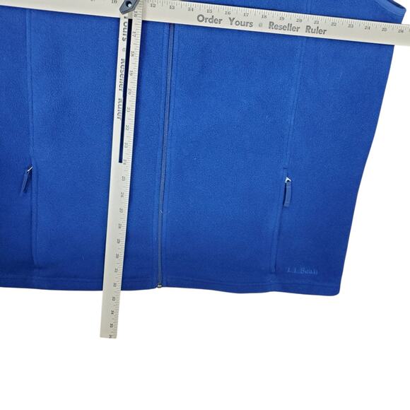 LL Bean Fleece Vest Men XL Tall Blue Polartec Full Zip Outdoors Zip Pockets Warm - Picture 12 of 12